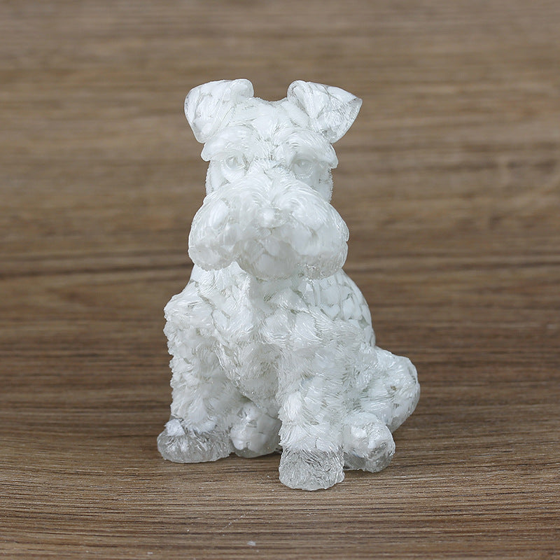 Olivenorma Crystal Resin Schnauzer Dog Ornament Gemstone Decoration - image 27