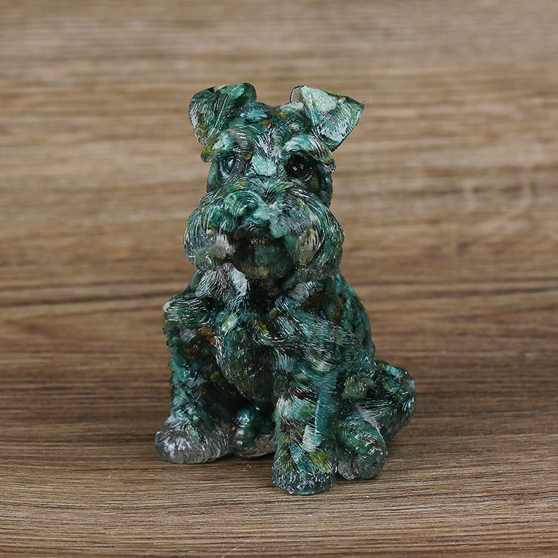 Olivenorma Crystal Resin Schnauzer Dog Ornament Gemstone Decoration - image 31