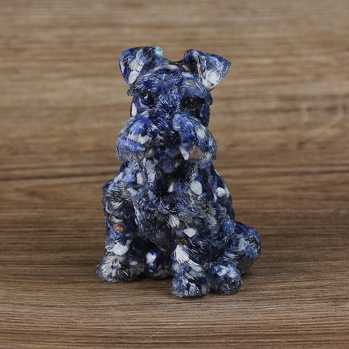 Olivenorma Crystal Resin Schnauzer Dog Ornament Gemstone Decoration - image 34