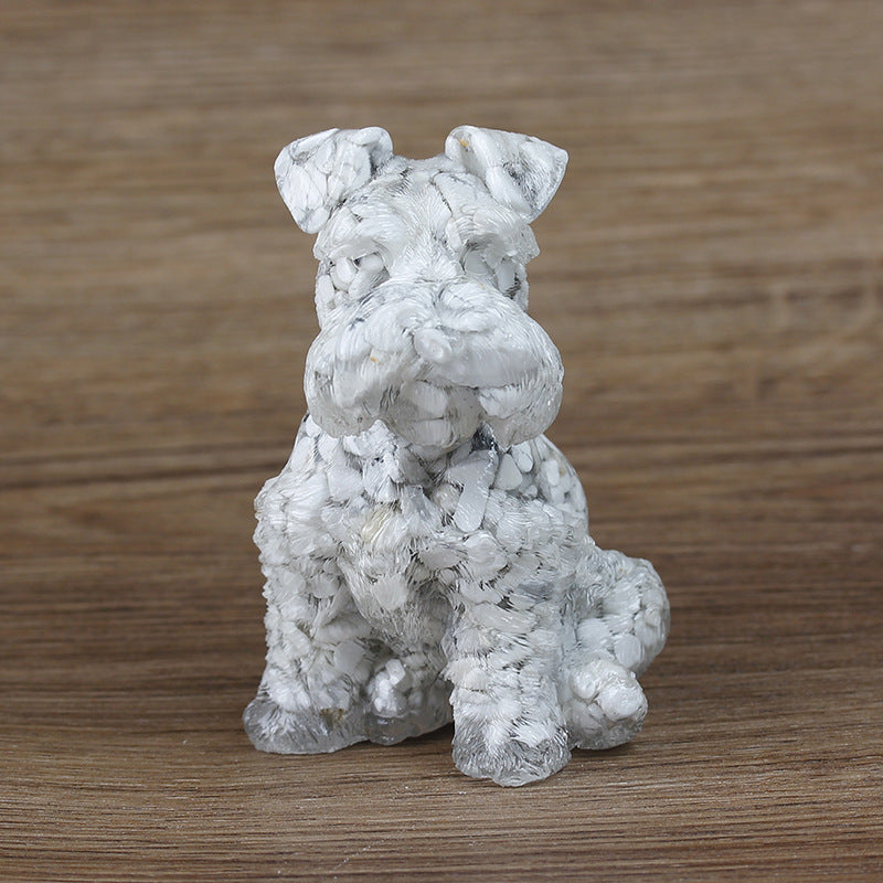 Olivenorma Crystal Resin Schnauzer Dog Ornament Gemstone Decoration - image 37
