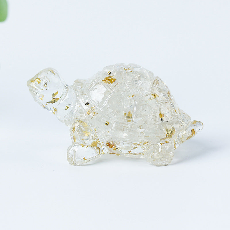Olivenorma Crystal Gravel Glue Little Turtle Gemstone Decoration - Clear Crystal - image 9