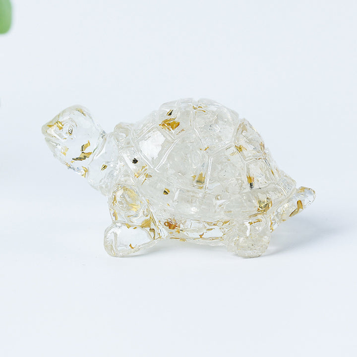 Olivenorma Crystal Gravel Glue Little Turtle Gemstone Decoration - Clear Crystal - image 9