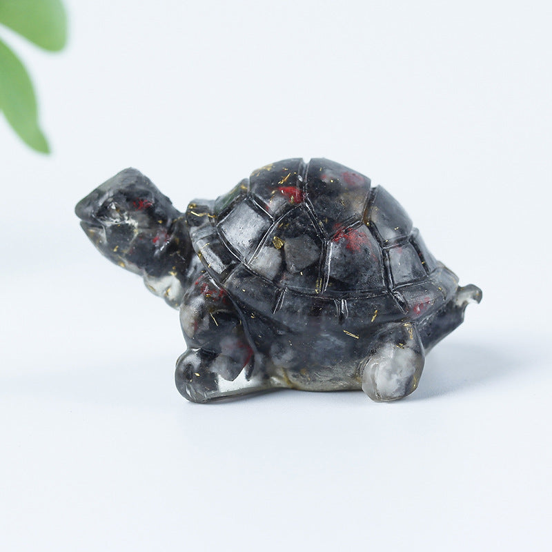 Olivenorma Crystal Gravel Glue Little Turtle Gemstone Decoration - Raw Ore Cinnabar - image 28