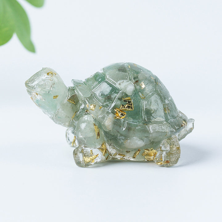 Olivenorma Crystal Gravel Glue Little Turtle Gemstone Decoration - Green Aventurine - image 36