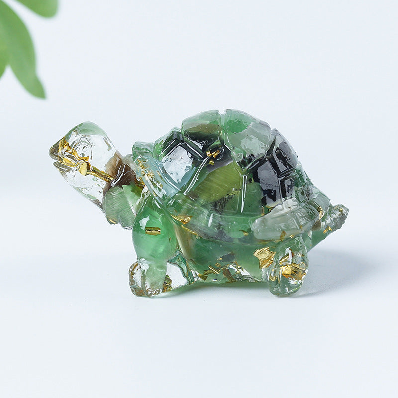 Olivenorma Crystal Gravel Glue Little Turtle Gemstone Decoration - Cat's Eye Stone - image 45
