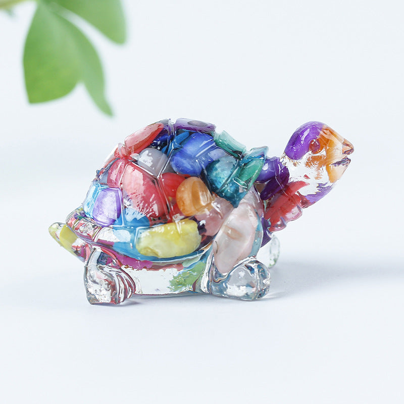 Olivenorma Crystal Gravel Glue Little Turtle Gemstone Decoration - Colorful Shells - image 64