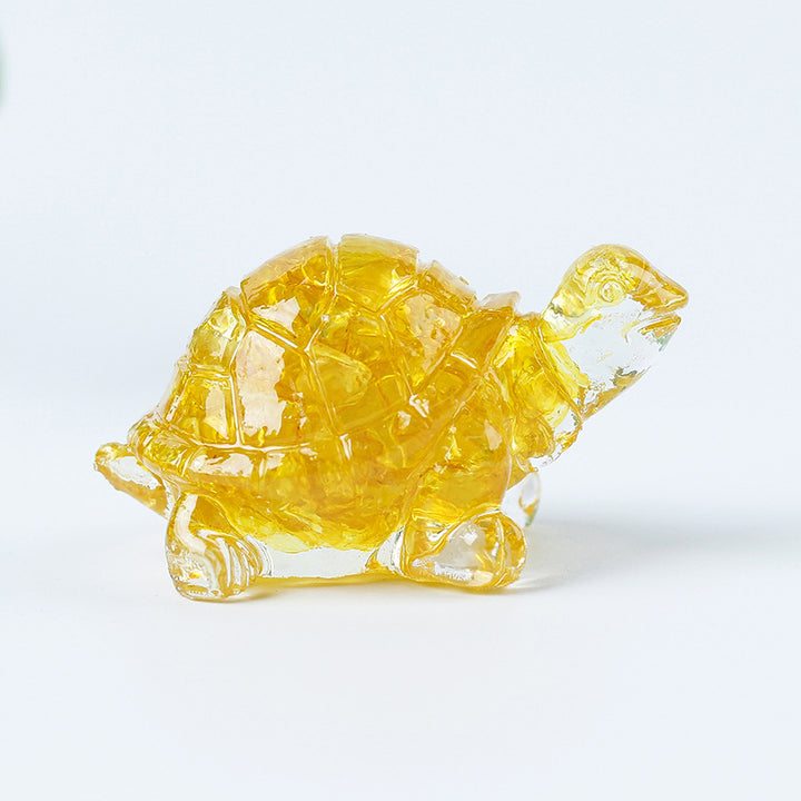 Olivenorma Golden Journey Gem Turtle Figurine Gemstone Decoration - Citrine - With Card - image 69