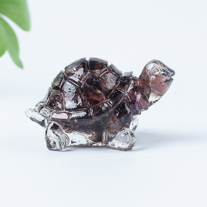 Olivenorma Crystal Gravel Glue Little Turtle Gemstone Decoration - Smoky Quartz - image 69