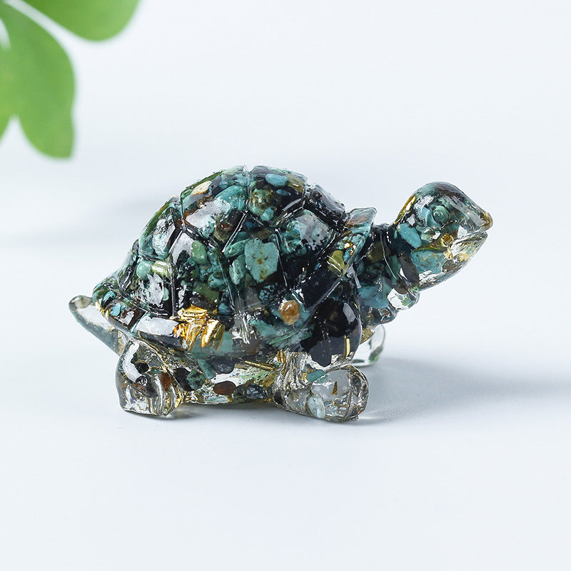 Olivenorma Crystal Gravel Glue Little Turtle Gemstone Decoration - African Turquoise - image 73