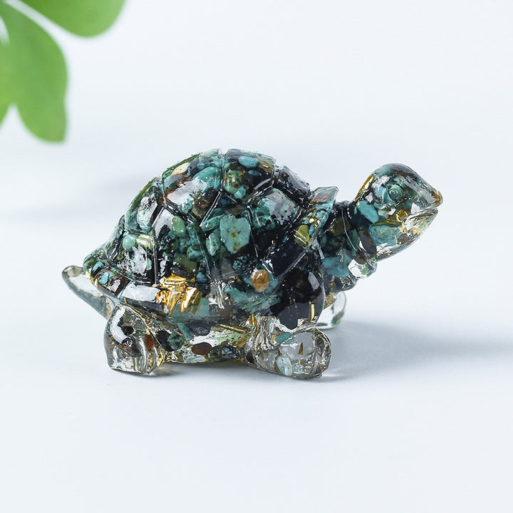 Olivenorma Crystal Gravel Glue Little Turtle Gemstone Decoration - African Turquoise - image 73