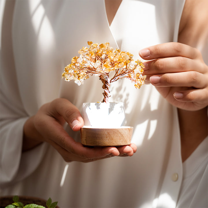 Olivenorma Citrine Crystal Feng Shui Tree Lamp - image 2