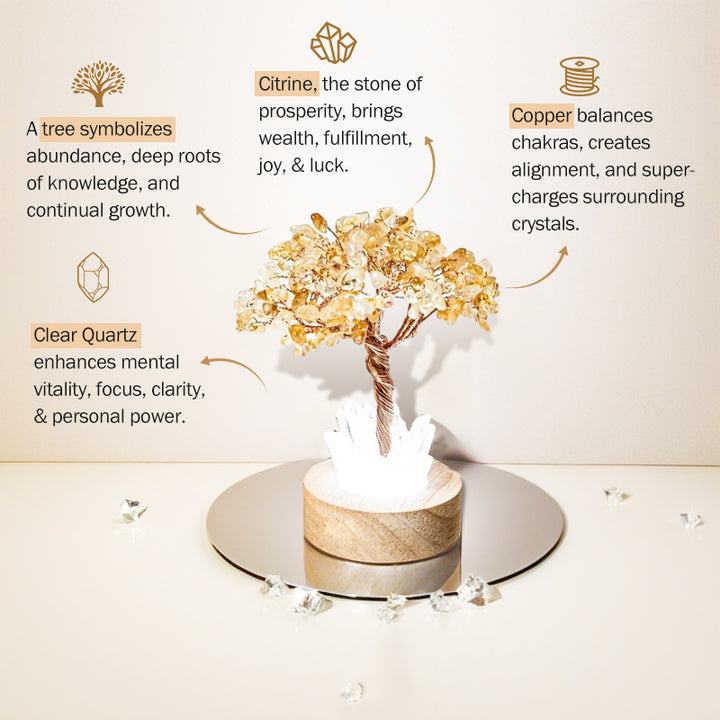 Olivenorma Citrine Crystal Feng Shui Tree Lamp - image 6
