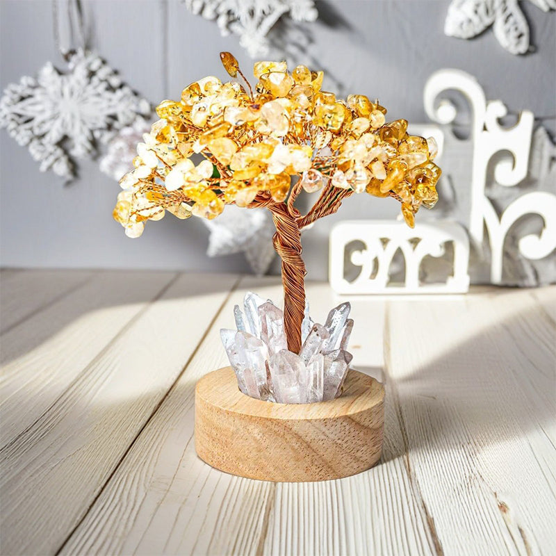 Olivenorma Citrine Crystal Feng Shui Tree Lamp - image 5