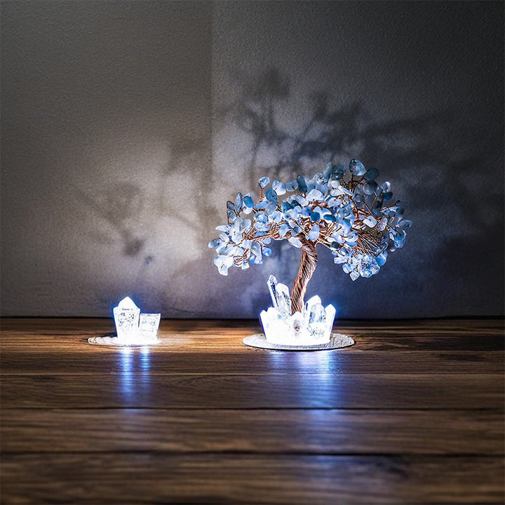 Olivenorma Aquamarine Crystal Feng Shui Tree Lamp - image 2