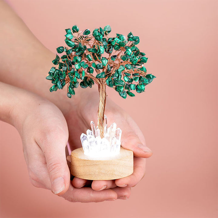 Olivenorma Malachite Crystal Feng Shui Tree Lamp - image 3