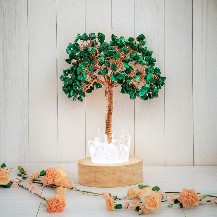 Olivenorma Malachite Crystal Feng Shui Tree Lamp - image 5