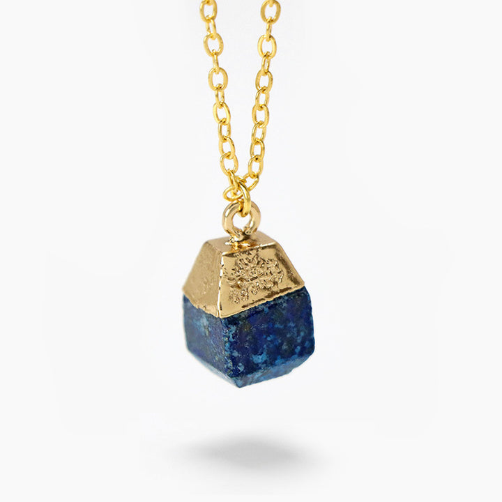 Olivenorma Square Cut Rough Stone Sweet Style Necklace - Lapis Lazuli - image 1