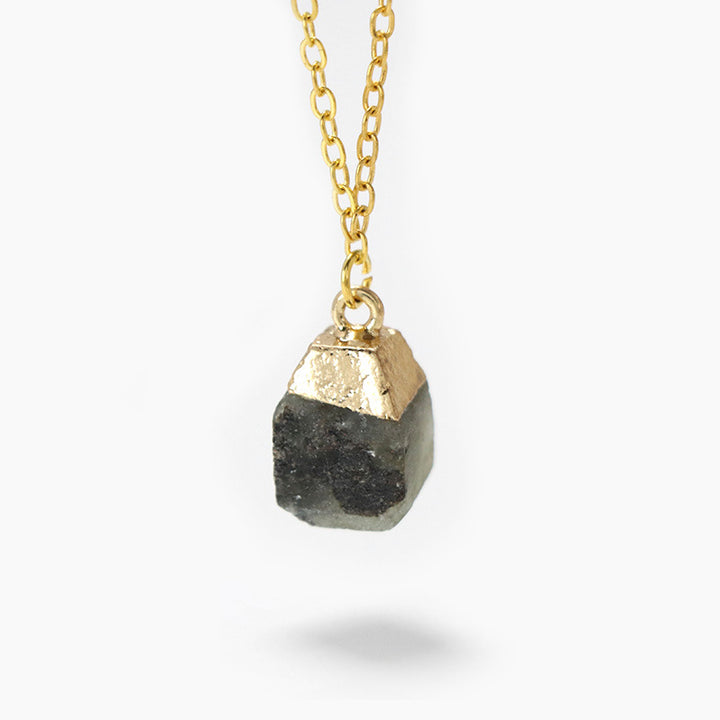 Olivenorma Square Cut Rough Stone Sweet Style Necklace - Labradorite - image 7