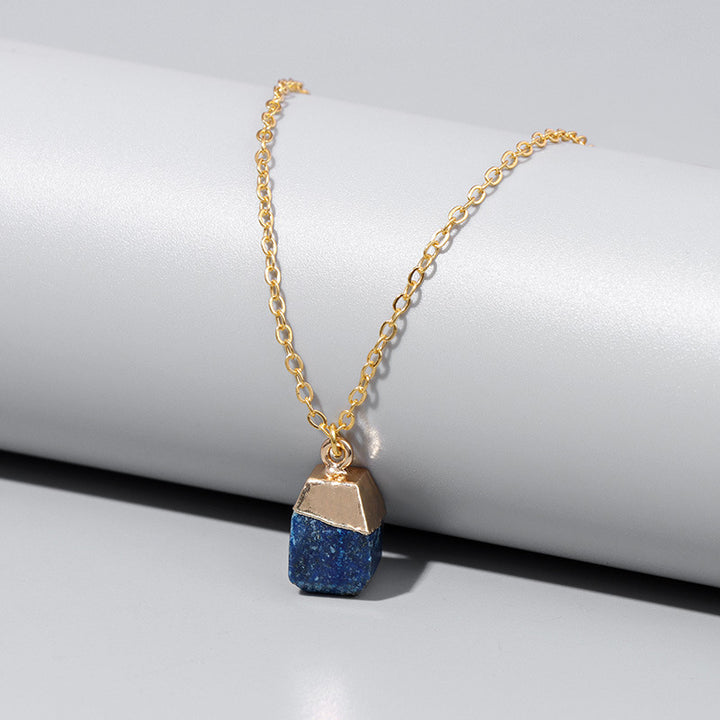 Olivenorma Square Cut Rough Stone Sweet Style Necklace - image 2