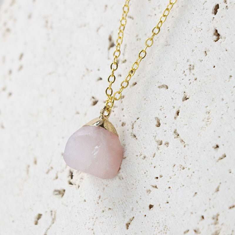 Olivenorma Square Cut Rough Stone Sweet Style Necklace - image 20