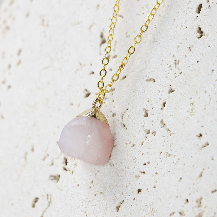 Olivenorma Square Cut Rough Stone Sweet Style Necklace - image 20