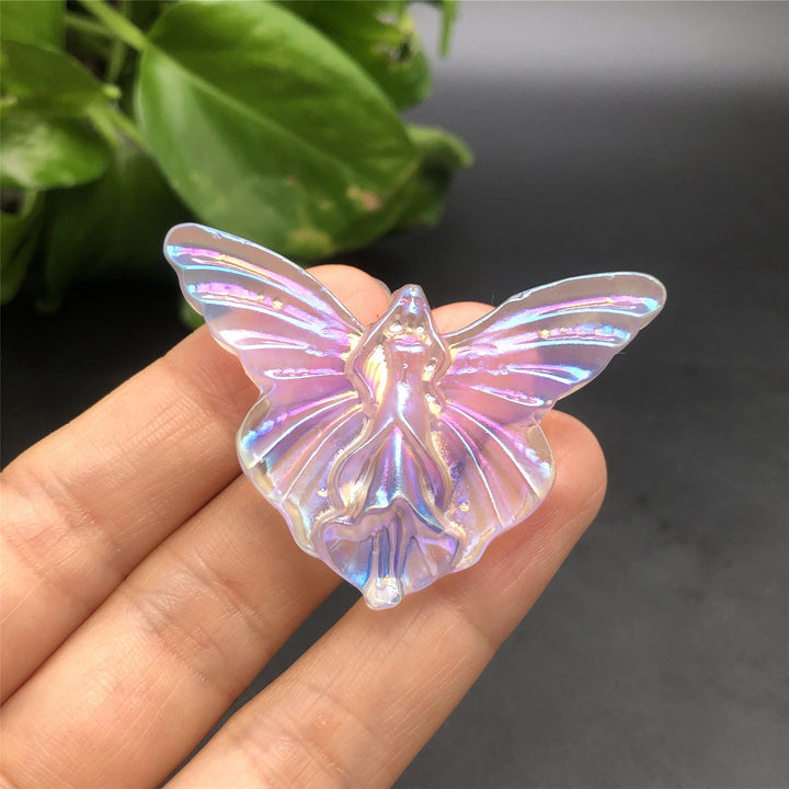 Olivenorma Electroplate Carved Fairy Butterfly Gemstone Decoration - image 3
