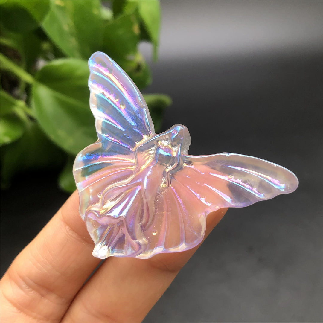 Olivenorma Electroplate Carved Fairy Butterfly Gemstone Decoration - image 2