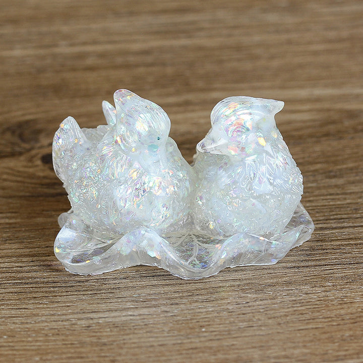 Olivenorma Cute Crystal Mandarin Duck Glue Ornaments Gemstone Decoration - Opalite - image 36