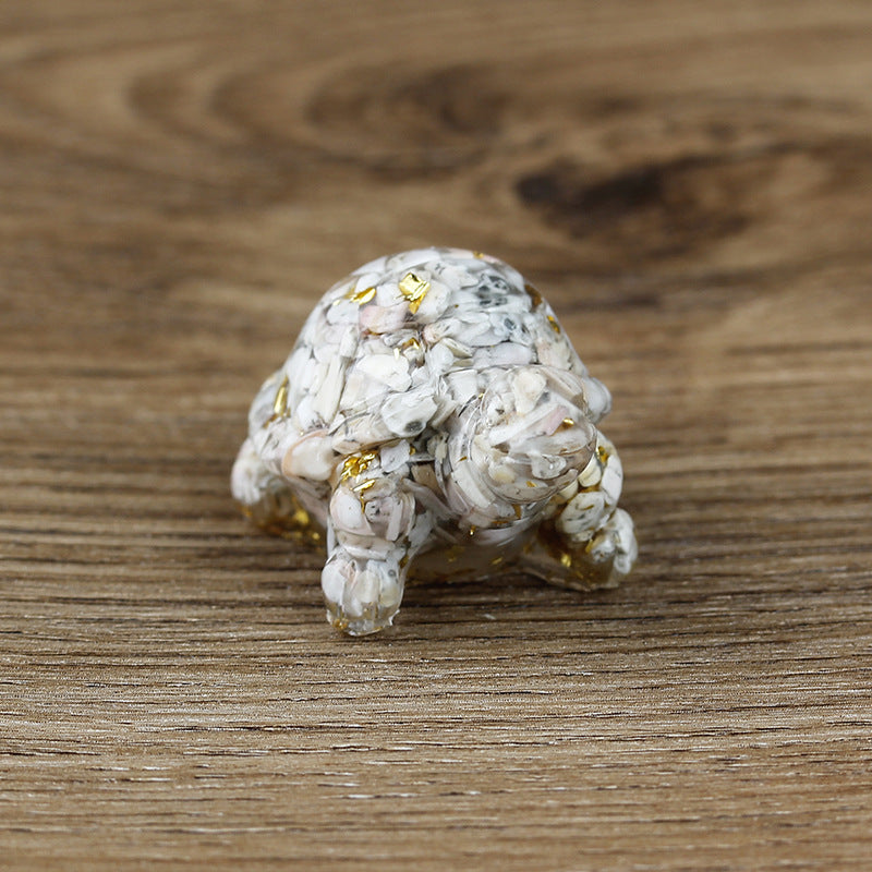 Olivenorma Cute Little Turtle Ornament Gemstone Decoration - Queen Conch Shel - image 3
