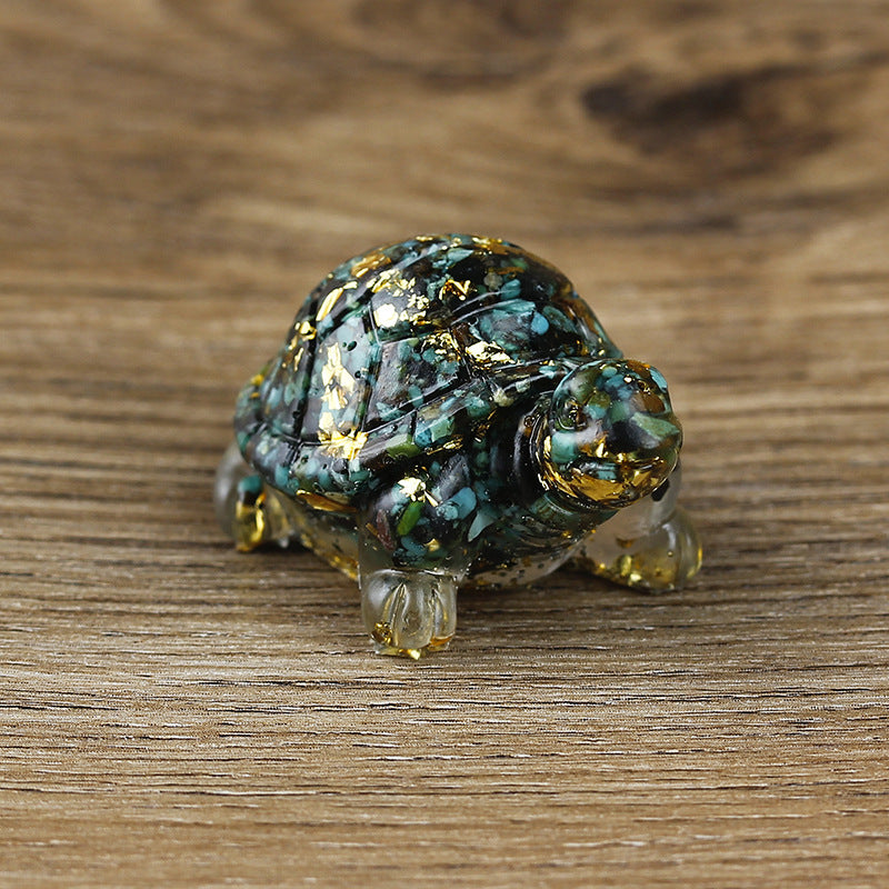 Olivenorma Cute Little Turtle Ornament Gemstone Decoration - African Turquoise - image 5