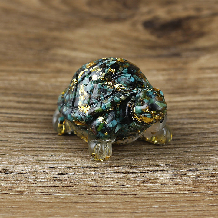 Olivenorma Cute Little Turtle Ornament Gemstone Decoration - African Turquoise - image 5