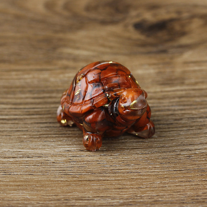 Olivenorma Cute Little Turtle Ornament Gemstone Decoration - Red Jasper - image 9