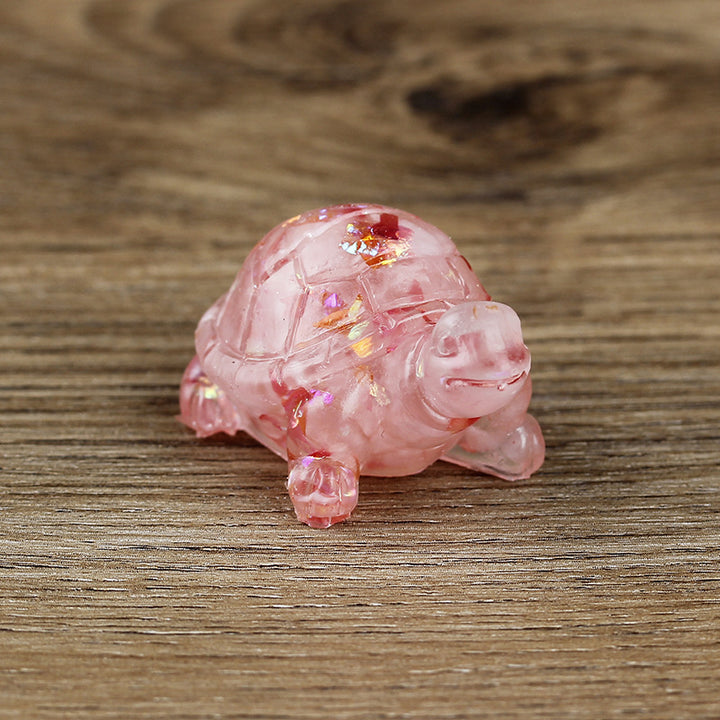 Olivenorma Cute Little Turtle Ornament Gemstone Decoration - Rose Quartz - image 11