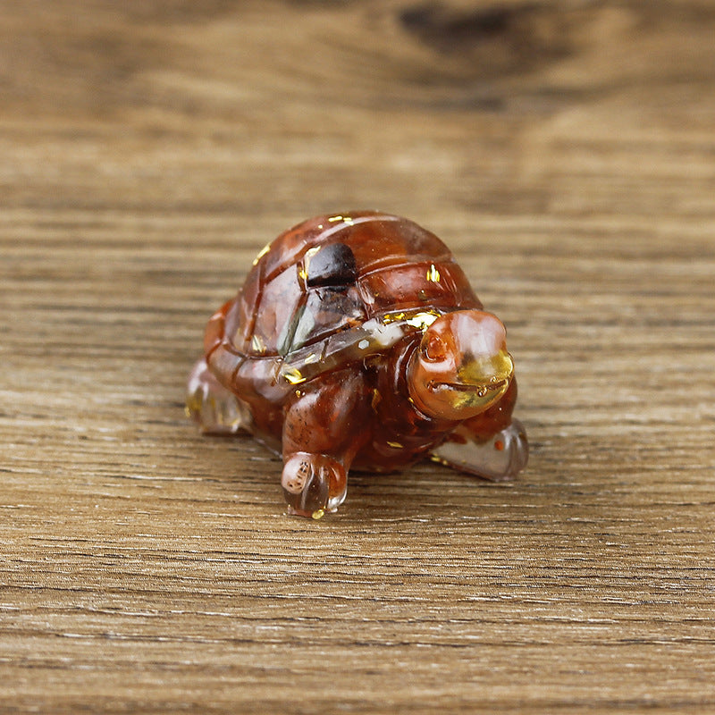 Olivenorma Cute Little Turtle Ornament Gemstone Decoration - Red Agate - image 19