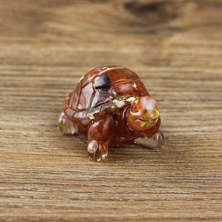 Olivenorma Cute Little Turtle Ornament Gemstone Decoration - Red Agate - image 19