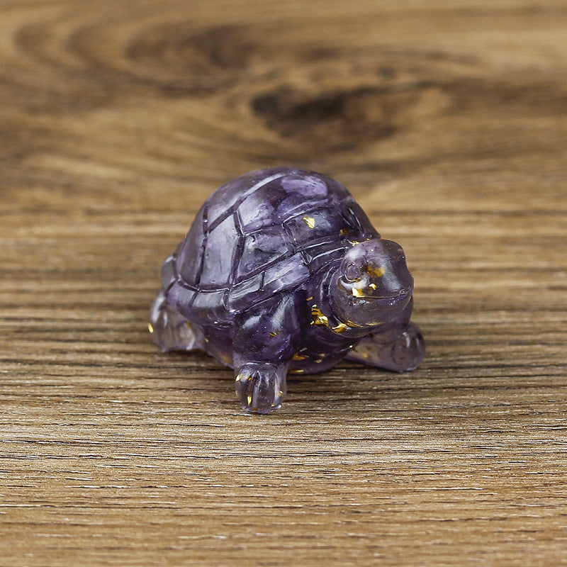 Olivenorma Cute Little Turtle Ornament Gemstone Decoration - Amethyst - image 23