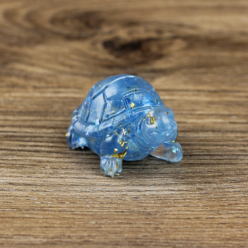 Olivenorma Cute Little Turtle Ornament Gemstone Decoration - Aquamarine - image 27