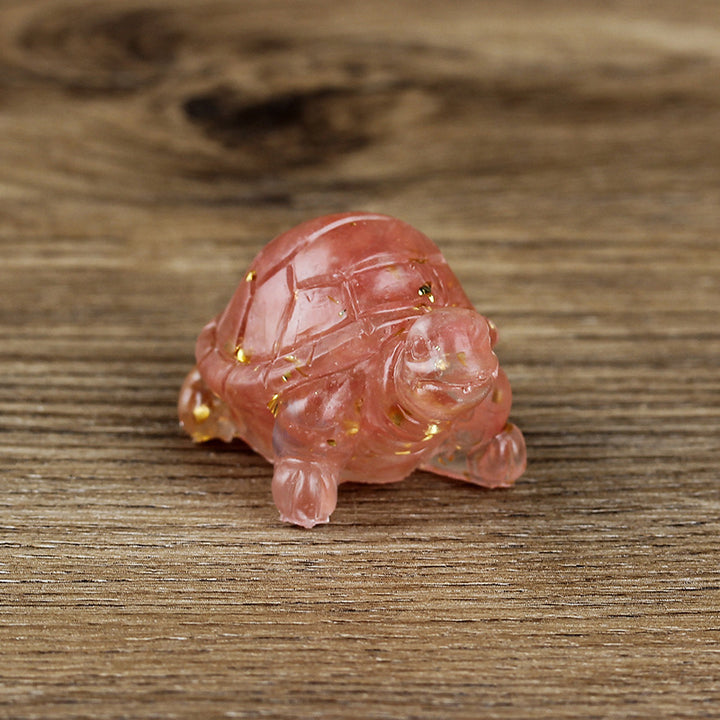 Olivenorma Cute Little Turtle Ornament Gemstone Decoration - Red Smelting Quartz - image 31