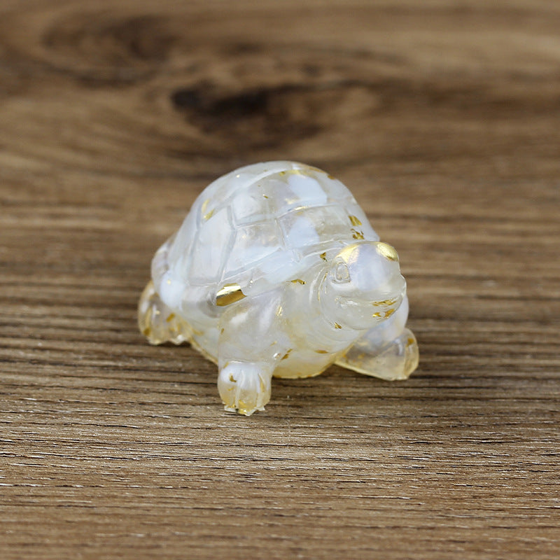 Olivenorma Cute Little Turtle Ornament Gemstone Decoration - Opalite - image 33