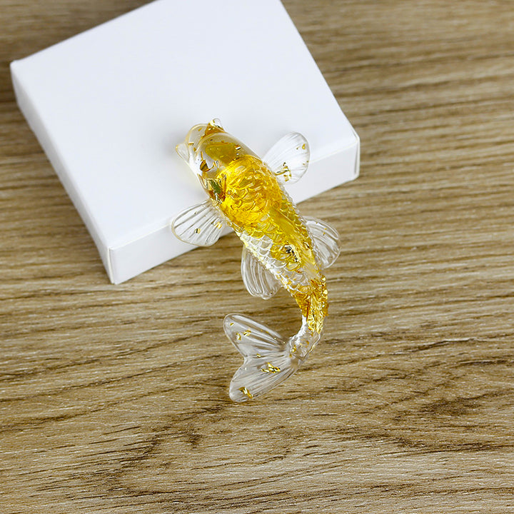 Olivenorma Ocean Harmony Crystal Fish Figurine Gemstone Decoration - Citrine - With Card - image 10