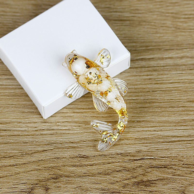 Olivenorma Creative Artificial Fish Ornaments Gemstone Decoration - Nacre - image 21