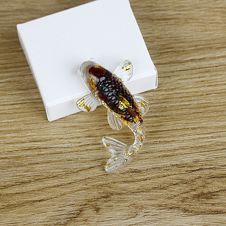 Olivenorma Ocean Harmony Crystal Fish Figurine Gemstone Decoration - Garnet - With Card - image 26