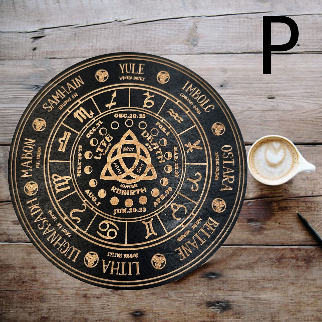 Olivenorma Wooden Energy Board Tarot Ornament Decoration - P - Small - image 16