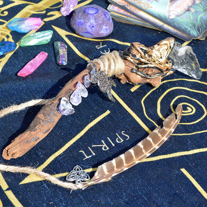Olivenorma Weird Branches Celtic Knot Accessories Witch Crystal Wands - Clear Crystal - image 1