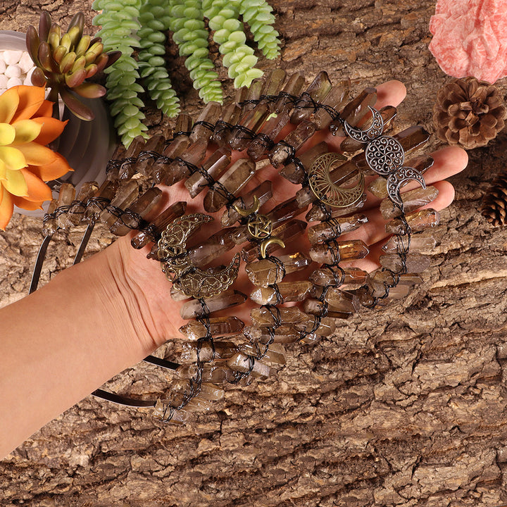 Olivenorma Natural Smoky Quartz Crystal Crown - image 0