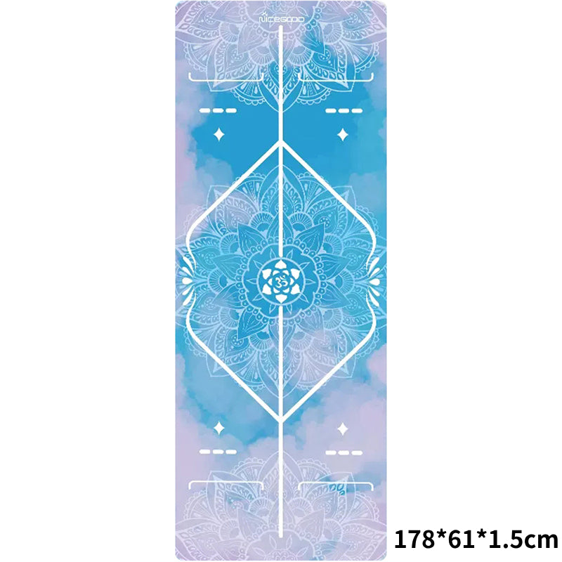 Olivenorma Suede Rubber Thin And Convenient Yoga Towel Mat  - Clear Sky(178*61*0.15cm) - image 3