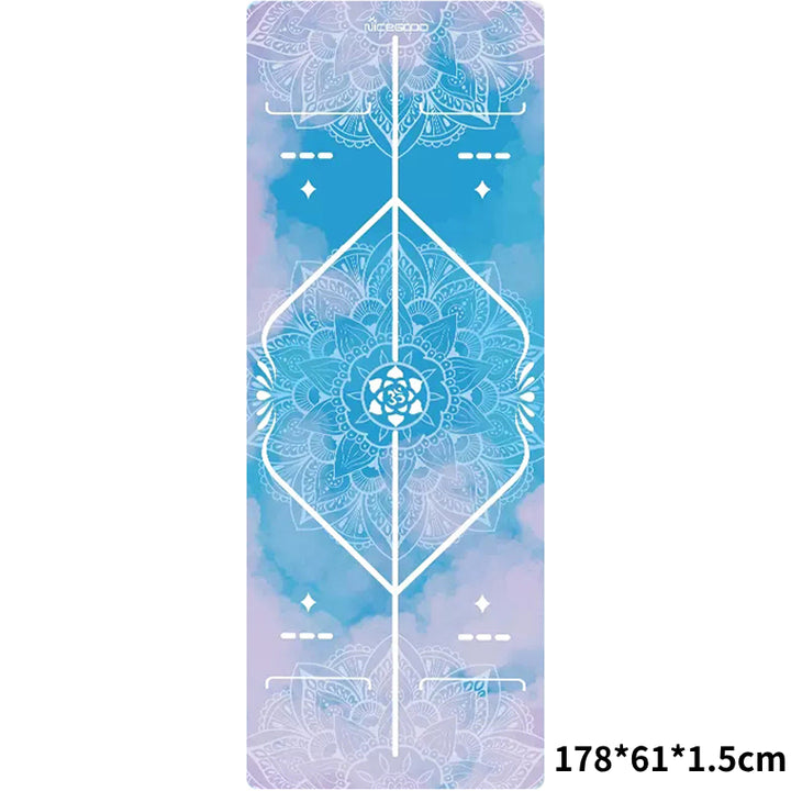 Olivenorma Suede Rubber Thin And Convenient Yoga Towel Mat  - Clear Sky(178*61*0.15cm) - image 3