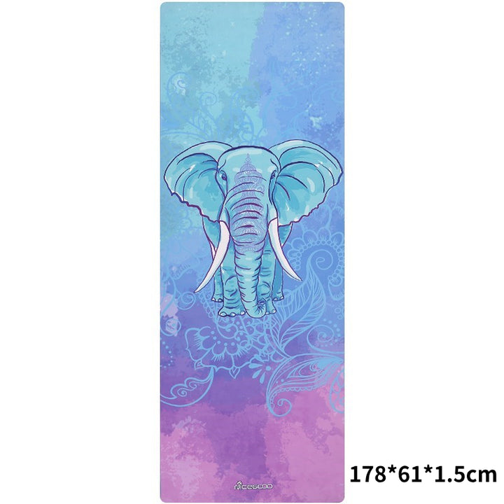 Olivenorma Suede Rubber Thin And Convenient Yoga Towel Mat  - Wise Elephant(178*61*0.15cm) - image 6