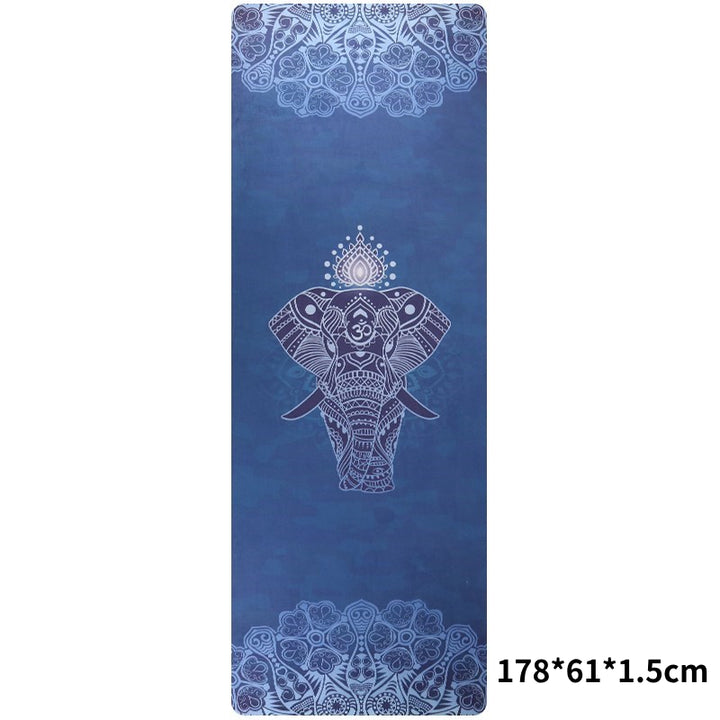 Olivenorma Suede Rubber Thin And Convenient Yoga Towel Mat  - Peace Elephant(178*61*0.15cm) - image 5
