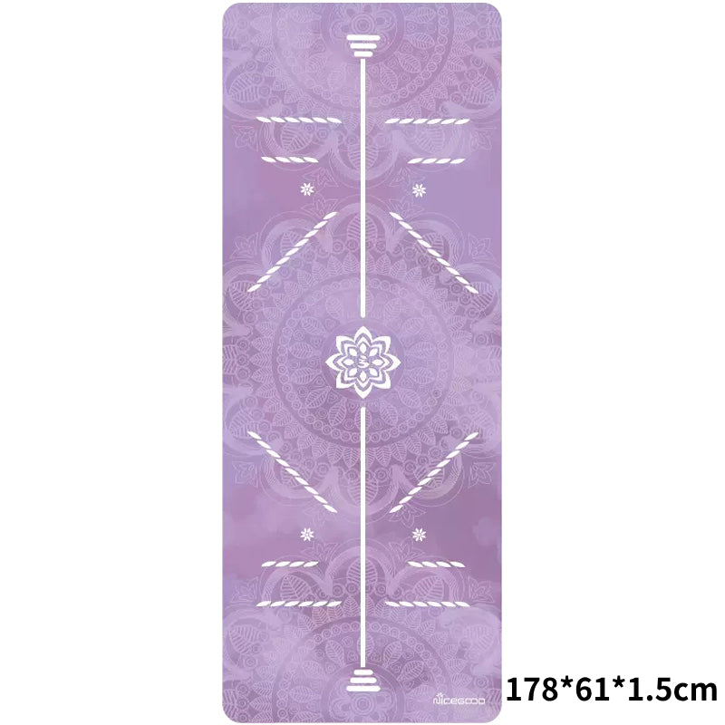 Olivenorma Suede Rubber Thin And Convenient Yoga Towel Mat  - Body Line(178*61*0.15cm) - image 7